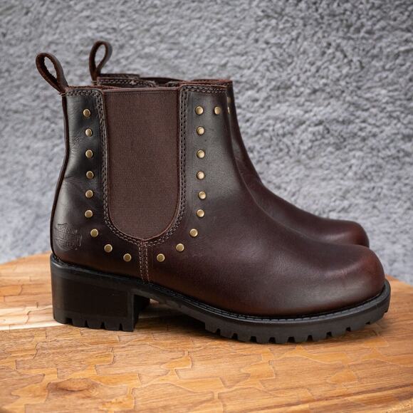 Harley-Davidson Shoes - Harley-Davidson Women's Ashby 5-In Pull-On Boots Brown D84718 New Size 6 NEW